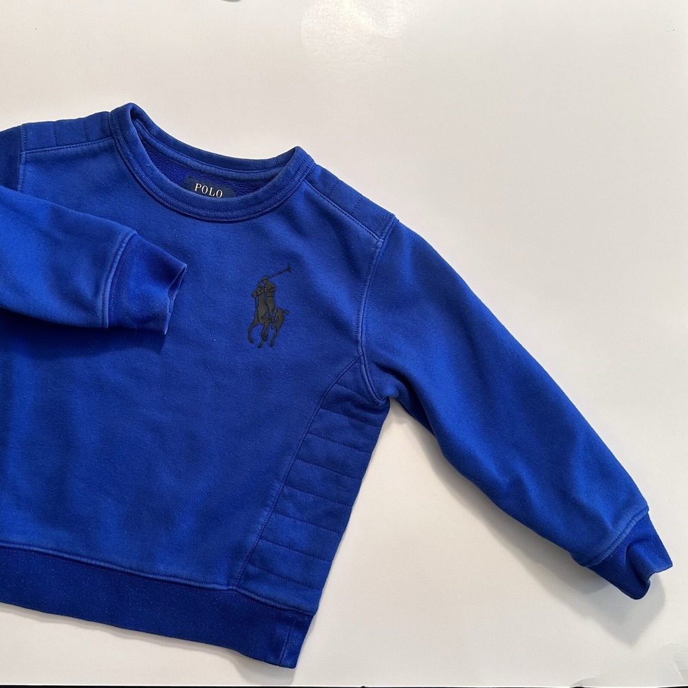 Polo Ralph Lauren Blue with Black Big Logo Toddler Sweatshirt 4T